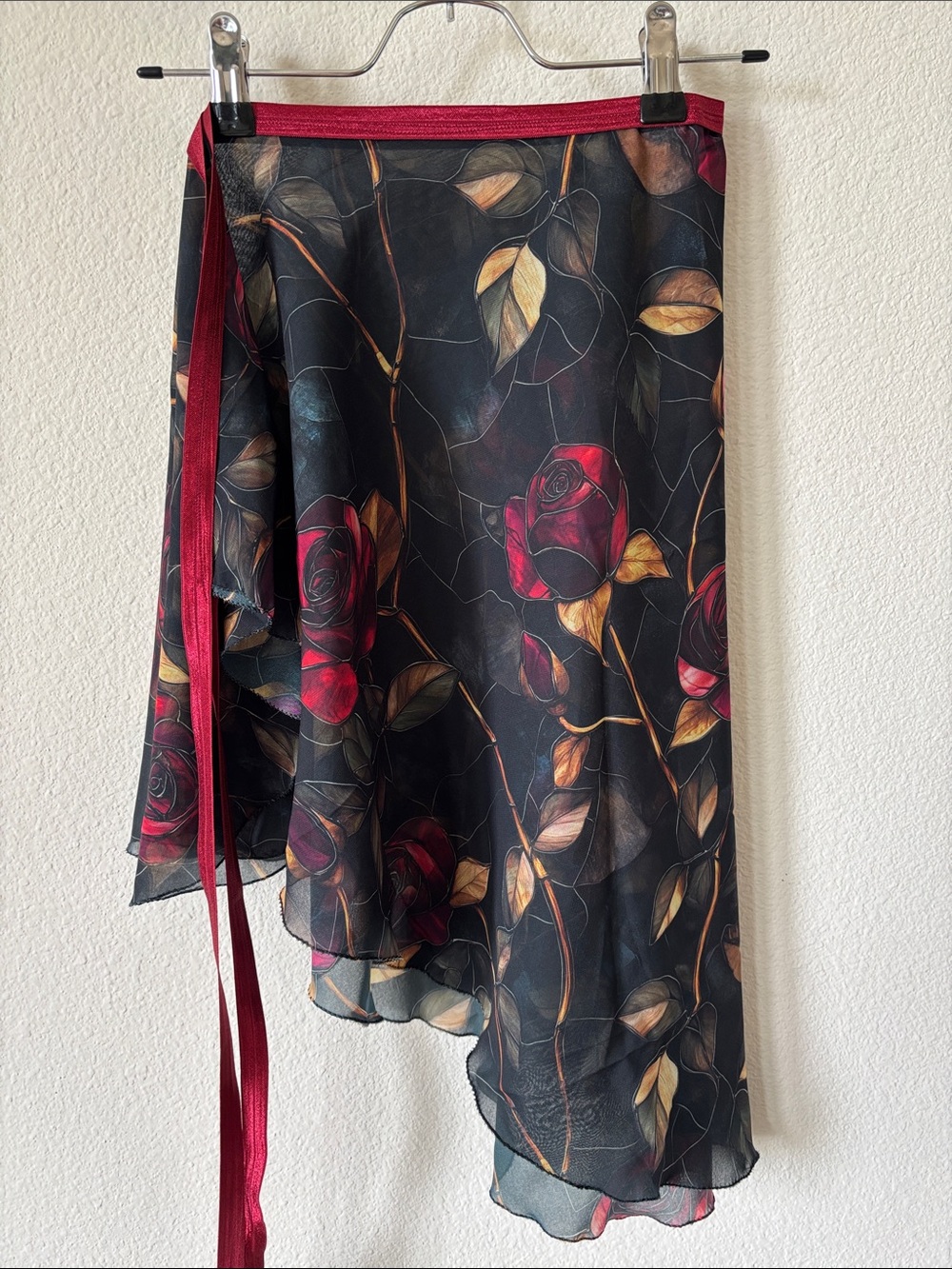Aurora Skirt dark floral ballet wrap skirt